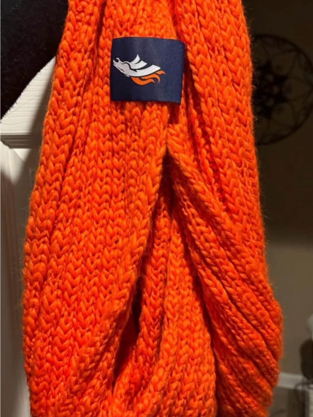 BRONCOS Orange Knit Infinity Scarf - Brand NFL